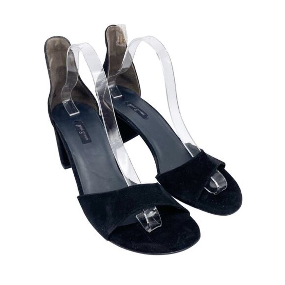 Paul Green Women's Lonnie Black Suede Low Block Heel Ankle Strap Sandals US‎ 10